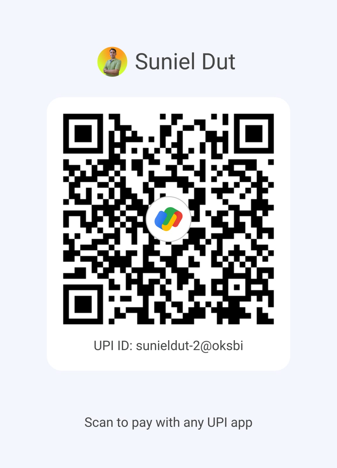 UPI QR Code - Suniel Dut